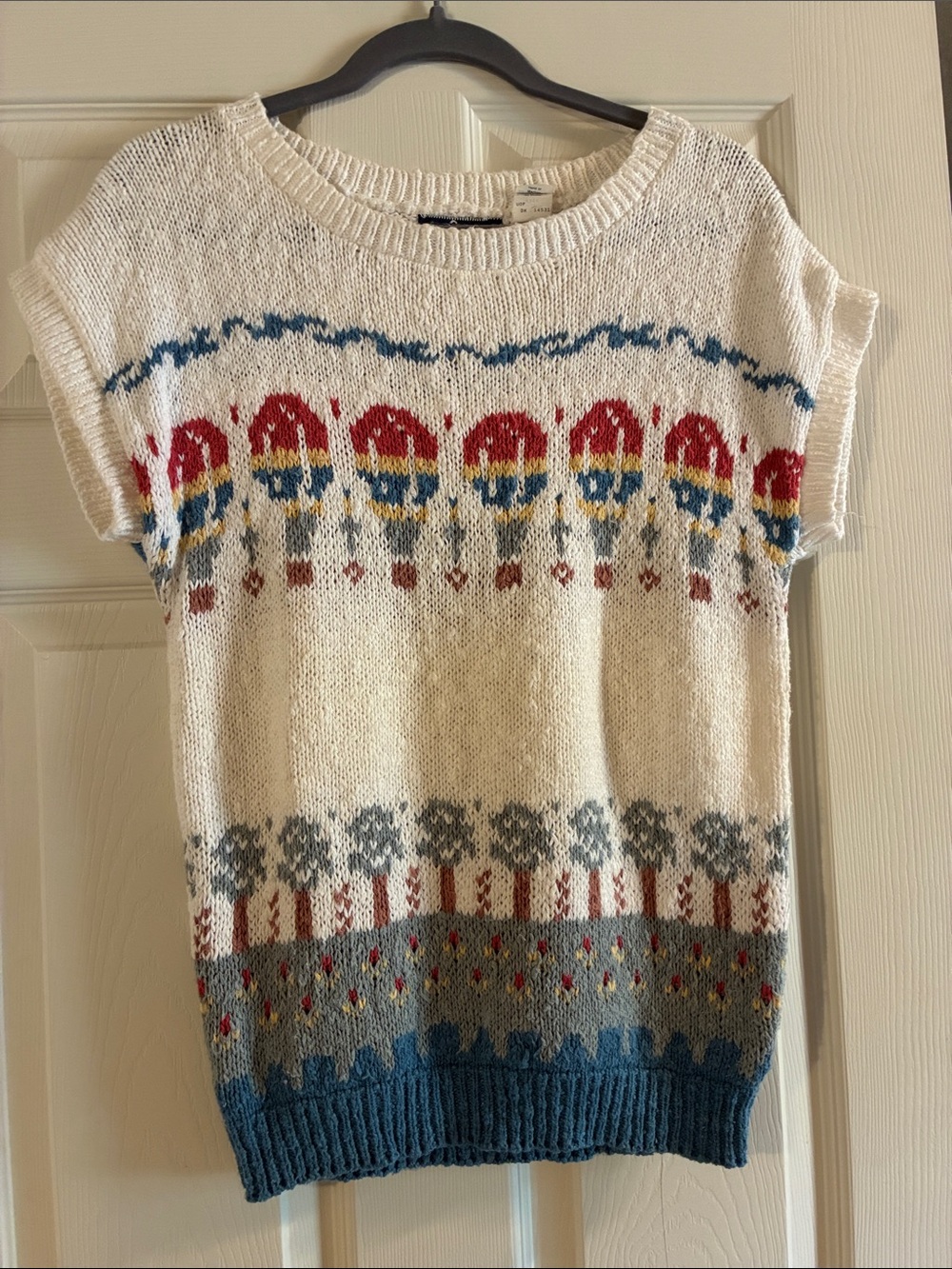 Hot Air Balloon Printed Sweater Vest